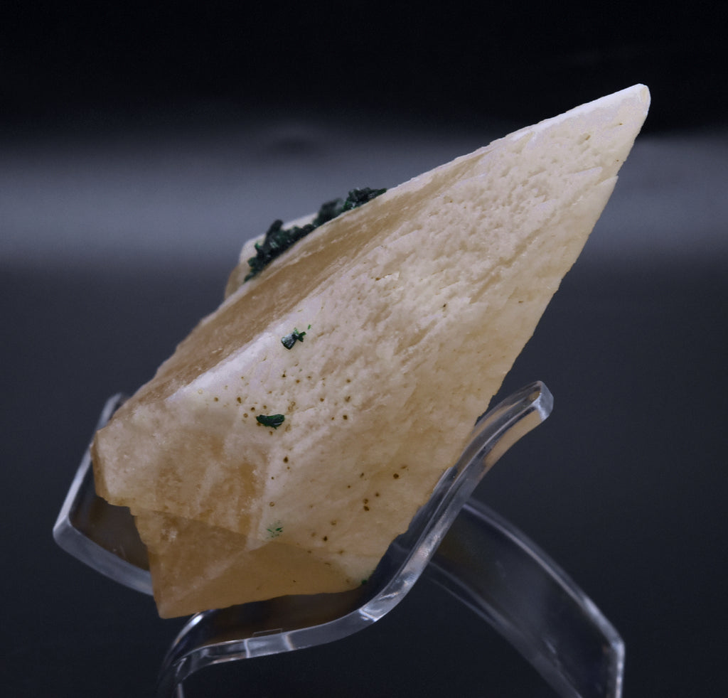 Malachite on Dogtooth Calcite Crystal Mineral Specimens - DRC