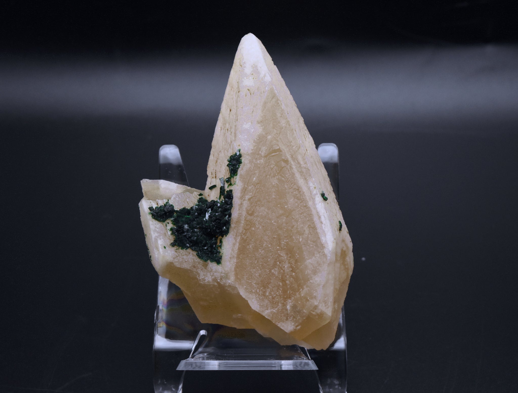 Malachite on Dogtooth Calcite Crystal Mineral Specimens - DRC