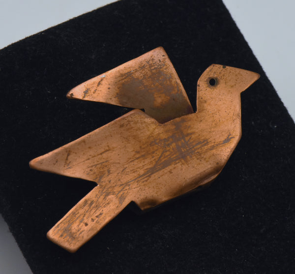 Joseph Gourdji - Vintage Handmade Copper Dove Pendant