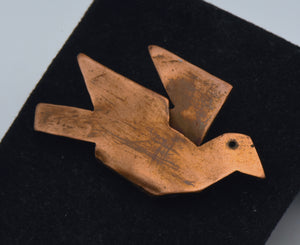 Joseph Gourdji - Vintage Handmade Copper Dove Pendant