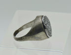 Vintage Sterling Silver Druze Ring - Size 6.25