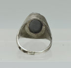 Vintage Sterling Silver Druze Ring - Size 6.25