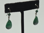 Vintage Handmade Malachite Dangle Earrings