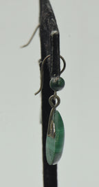Vintage Handmade Malachite Dangle Earrings