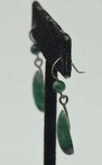 Vintage Handmade Malachite Dangle Earrings