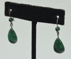 Vintage Handmade Malachite Dangle Earrings