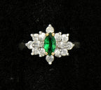 Edco - Vintage 14k Gold Plated CZ Cocktail Ring - Size 6.75