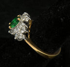 Edco - Vintage 14k Gold Plated CZ Cocktail Ring - Size 6.75