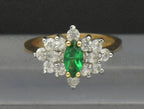Edco - Vintage 14k Gold Plated CZ Cocktail Ring - Size 6.75