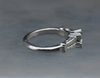 Vintage Engagement Ring Silver Tone Metal Charm