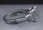 Sterling Silver Emerald Cut CZ Ring - Size 6