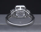 Sterling Silver Emerald Cut CZ Ring - Size 6
