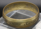 Vintage Brass Hand Engraved Wide Bangle Bracelet