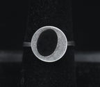 Vintage Handmade Sterling Silver Black Enamel Ring - Size 7.75