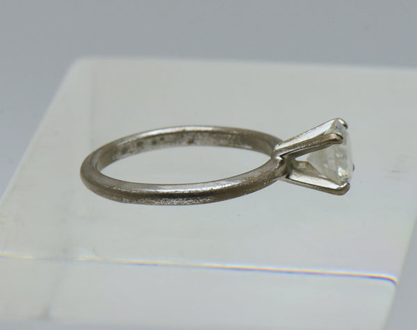 Joseph Esposito - Vintage Sterling Silver Solitaire Ring - Size 5.75