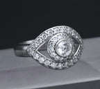 Netali Nissim - Sterling Silver Cubic Zirconia Eye Ring - Size 6