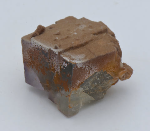Calcite Microcrystals on Fluorite Mineral Specimen - Greece