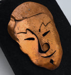 Joseph Gourdji - Vintage Handmade Copper Man's Face Pendant