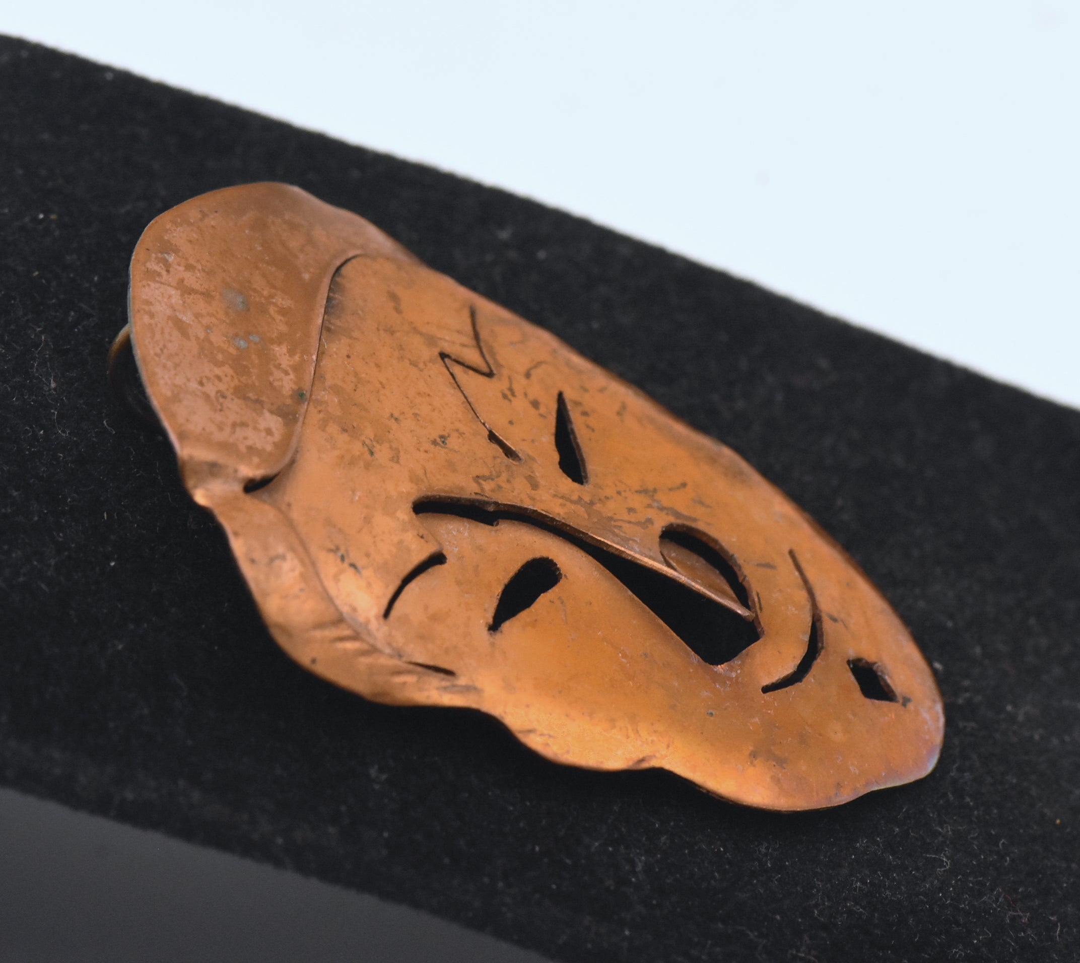 Joseph Gourdji - Vintage Handmade Copper Man's Face Pendant
