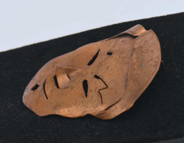 Joseph Gourdji - Vintage Handmade Copper Man's Face Pendant