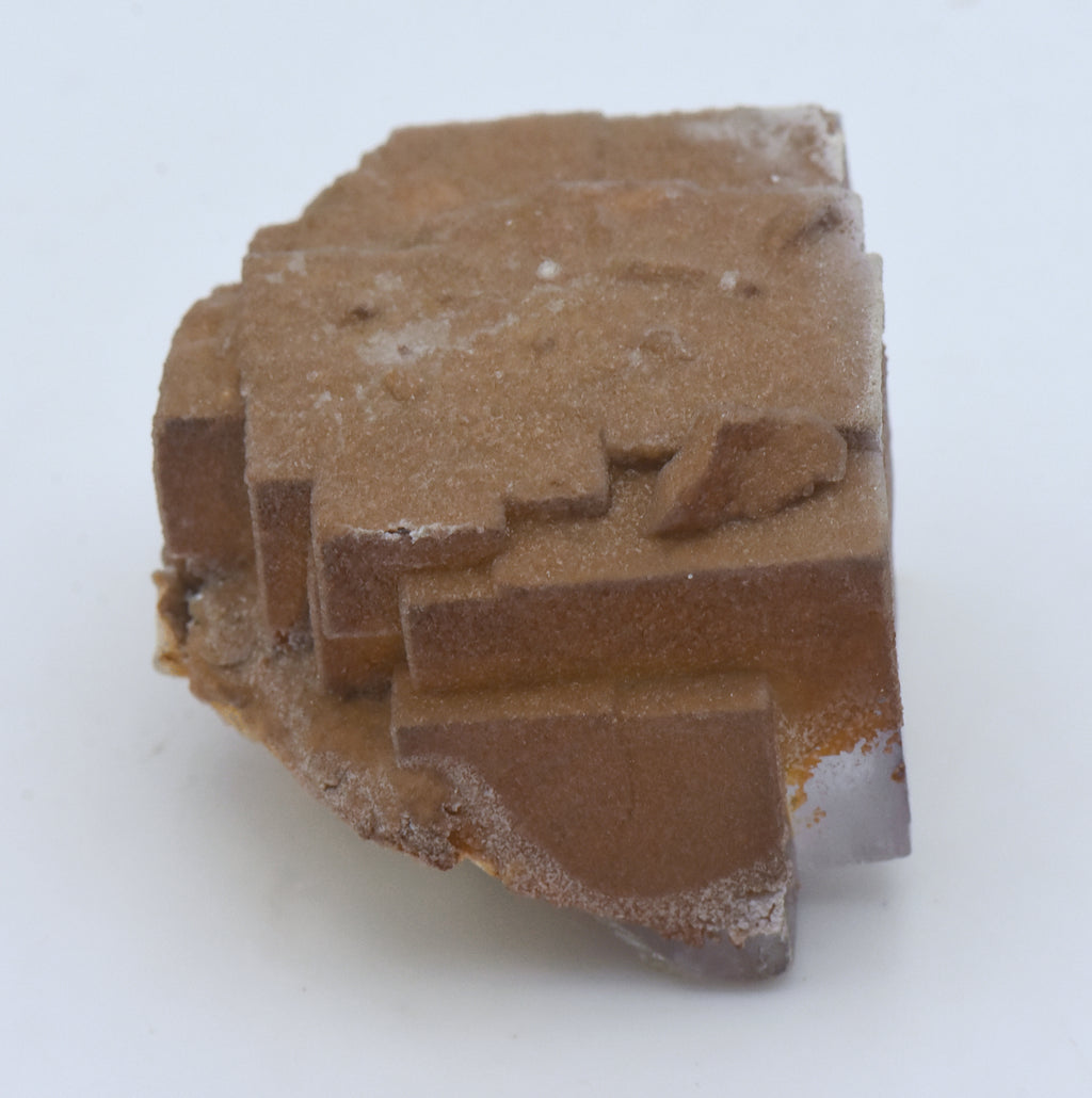 Calcite Microcrystals on Fluorite Mineral Specimen - Greece