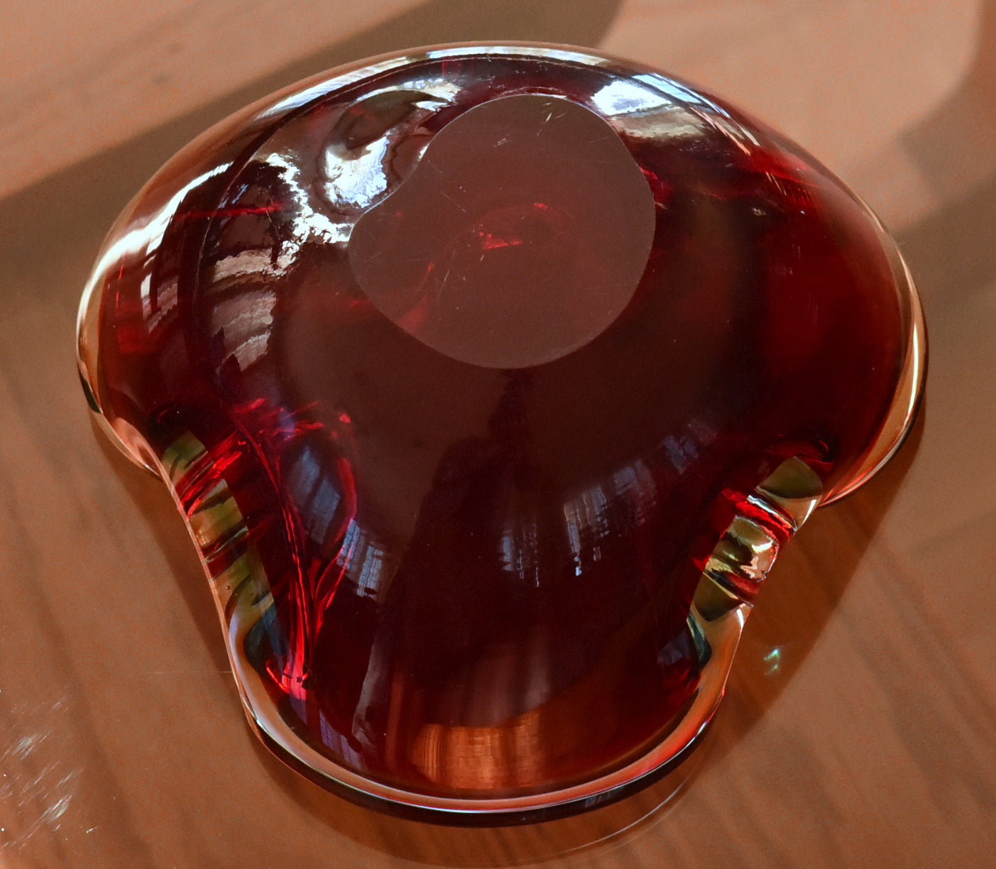 Vintage Handmade Sommerso Glass Ashtray