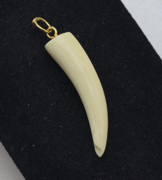 Vintage Faux Fang Tooth Pendant