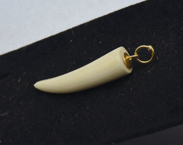 Vintage Faux Fang Tooth Pendant