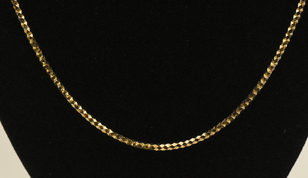 Veronese - Vintage Italian Gold Tone Sterling Silver Chain Necklace - 36"