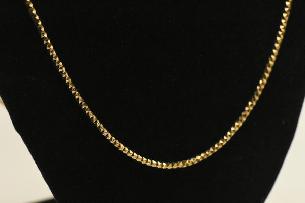 Veronese - Vintage Italian Gold Tone Sterling Silver Chain Necklace - 36"