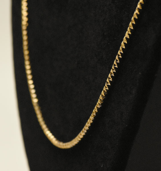 Veronese - Vintage Italian Gold Tone Sterling Silver Chain Necklace - 36"