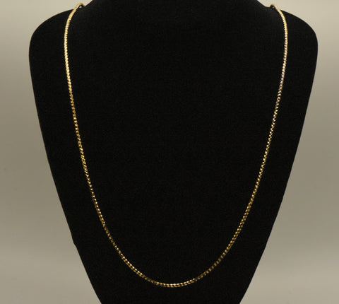 Veronese - Vintage Italian Gold Tone Sterling Silver Chain Necklace - 36"