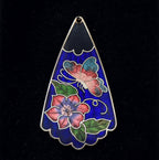 Vintage Butterfly and Flower Enamel Jewelry Piece