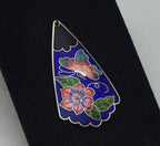 Vintage Butterfly and Flower Enamel Jewelry Piece
