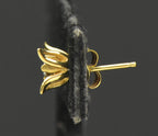 UNMATCHED Vintage 14k Gold and Diamond Floral Stud Earring