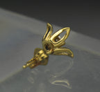 UNMATCHED Vintage 14k Gold and Diamond Floral Stud Earring