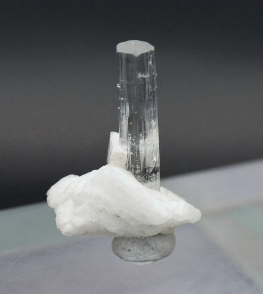 Aquamarine Crystal on Feldspar Mineral Specimen - Pakistan
