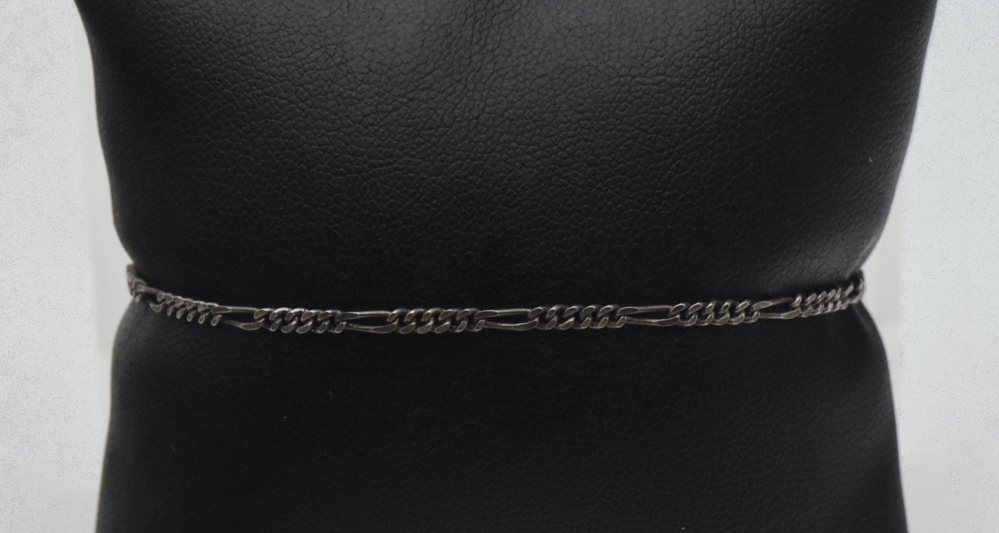 Vintage Italian Sterling Silver Figaro Link Chain Bracelet
