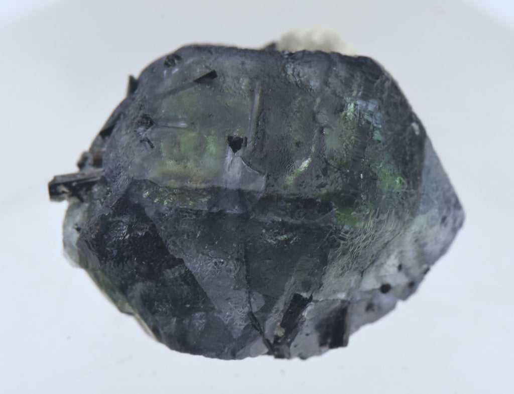 Beautiful Green and Purple Fluorite Crystal with Foitite Crystal Inclusions - Namibia