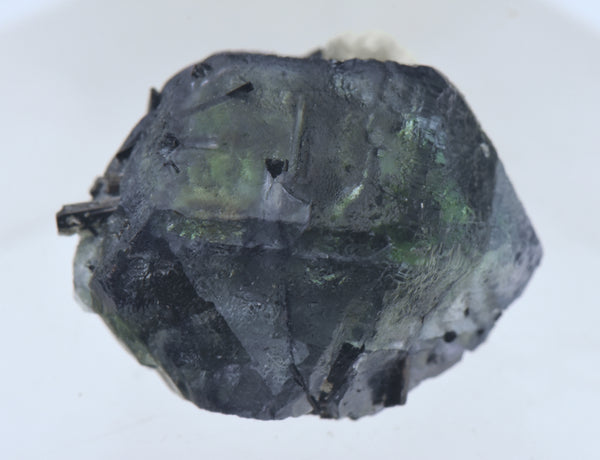 Beautiful Green and Purple Fluorite Crystal with Foitite Crystal Inclusions - Namibia