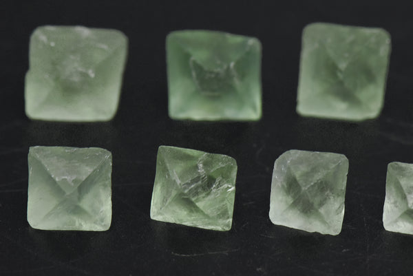 Green Fluorite Octahedron Crystal