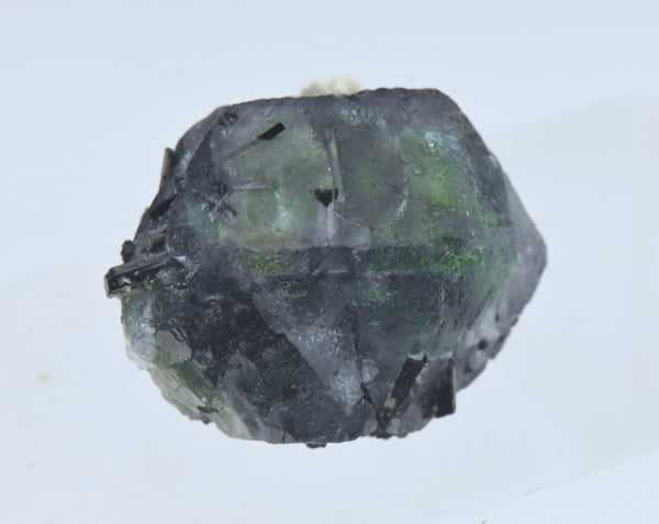 Beautiful Green and Purple Fluorite Crystal with Foitite Crystal Inclusions - Namibia