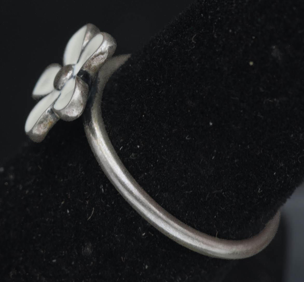 Pandora - Vintage Sterling Silver Floral Ring - Size 6