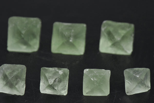 Green Fluorite Octahedron Crystal