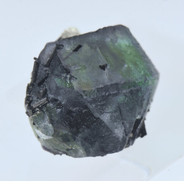 Beautiful Green and Purple Fluorite Crystal with Foitite Crystal Inclusions - Namibia