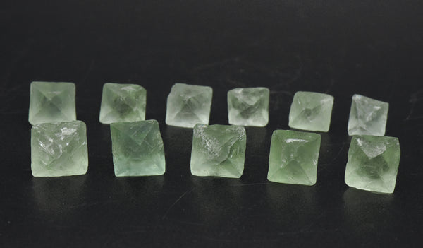 Green Fluorite Octahedron Crystal