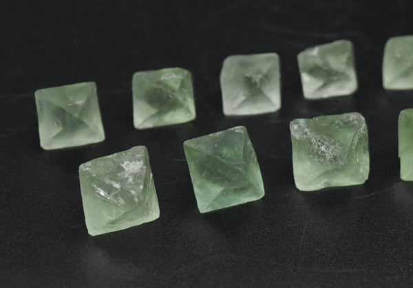 Green Fluorite Octahedron Crystal