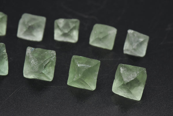 Green Fluorite Octahedron Crystal