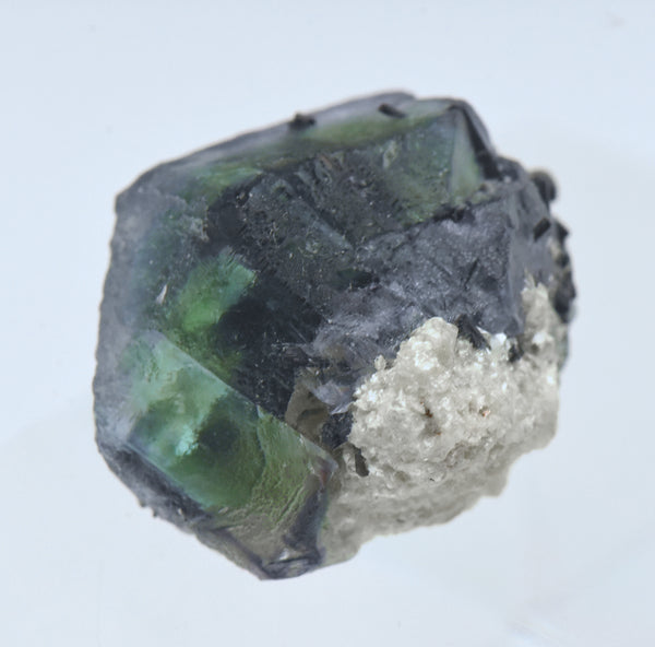 Beautiful Green and Purple Fluorite Crystal with Foitite Crystal Inclusions - Namibia