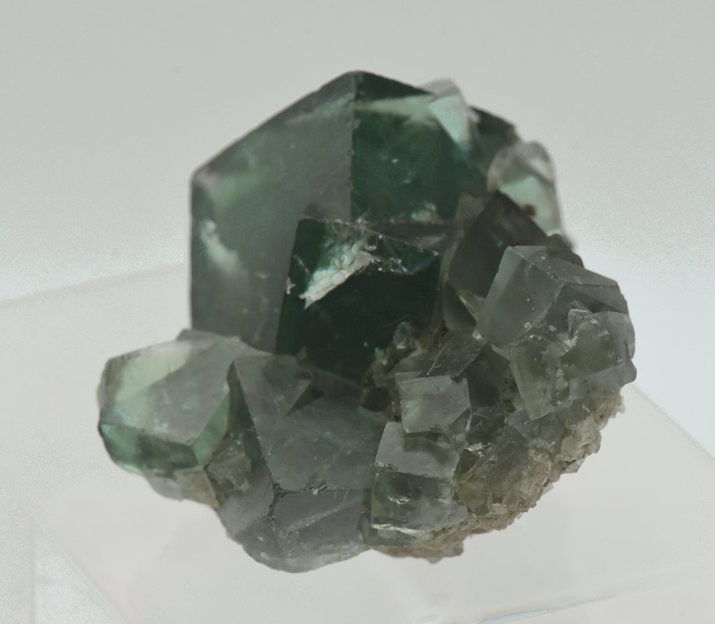 Green Fluorite Crystal Cluster Mineral Specimen - England